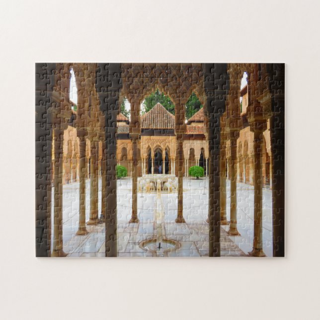 Gericht der Löwen, Alhambra, Spanien - Puzzlespiel (Horizontal)