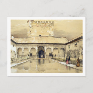 Gericht der Myrten (Patio de los Arrayanes) und Postkarte