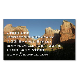 Gericht der Patriarchen I im Zion National Park Magnetische Visitenkarte