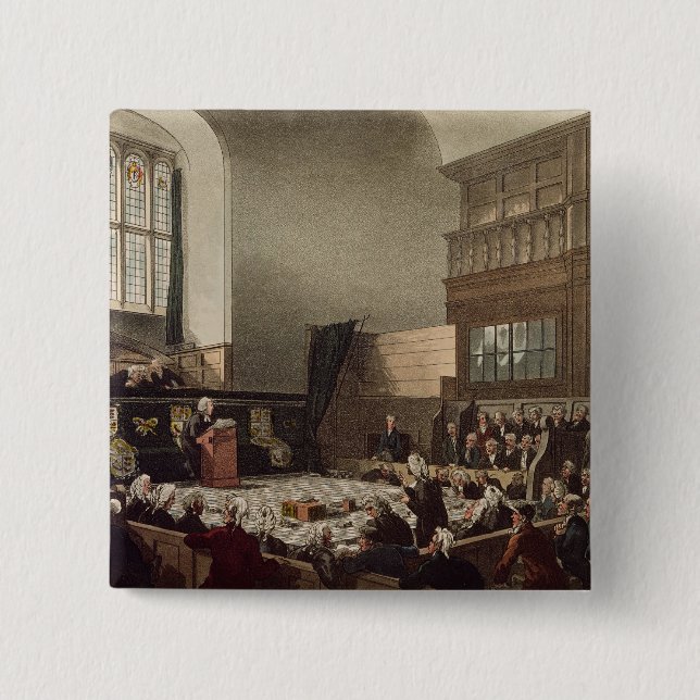 Gericht des Finanzministeriums, Westminster Hall Button (Vorderseite)