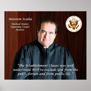 Gericht-Gerechtigkeit Antonin Scalia u. Poster