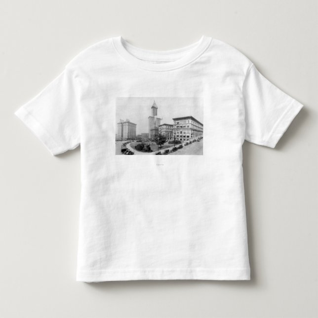 Gericht-Quadrat und Smith-Turm in Seattle Kleinkind T-shirt (Vorderseite)