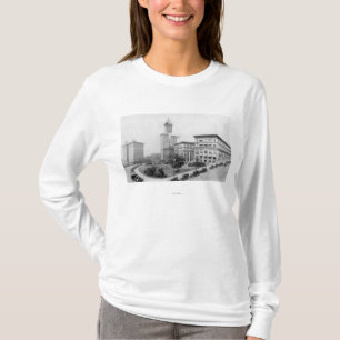 Gericht-Quadrat und Smith-Turm in Seattle T-Shirt