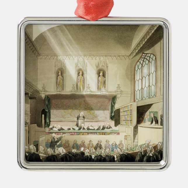 Gericht von Bench Königs, Westminster Hall Ornament Aus Metall (Vorne)