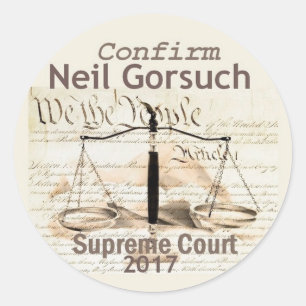 Gerichts-Aufkleber Neils GORSUCH Runder Aufkleber