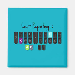Gerichts-Bericht ist cooler Steno Tastatur-Magnet Magnet