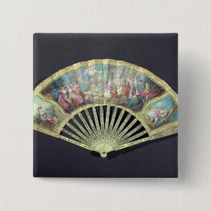 Gerichts-Fan, Franzosen, 18. Jahrhundert Button