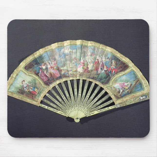 Gerichts-Fan, Franzosen, 18. Jahrhundert Mousepad (Vorne)