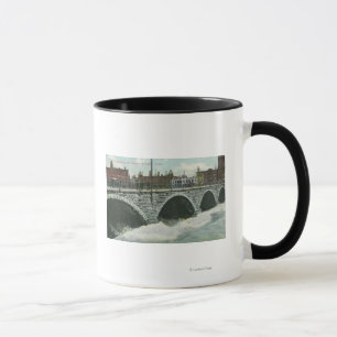 Gerichts-Straße Brücke und Genesee am Hochwasser Tasse