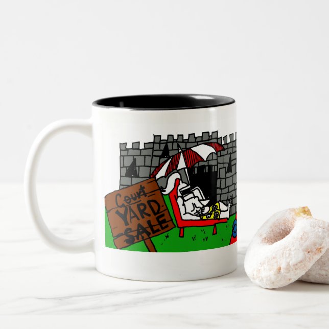 Gerichts-Yard-Verkaufs-Kaffee-Tasse Zweifarbige Tasse (Mit Donut)