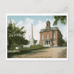 Gerichtsgebäude, Bath, Maine 1910 Vintage Postkarte