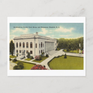 Gerichtsgebäude des Mecklenburg County in Charlott Postkarte