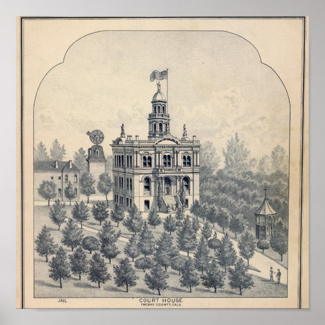 Gerichtsgebäude, Fresno Poster (Vorne)