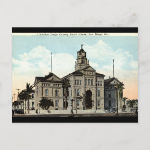 Gerichtsgebäude San Diego Kalifornien 1921 Postkarte