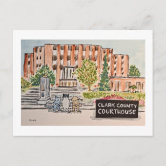 Gerichtsgebäude von Clark County Feiertagspostkarte