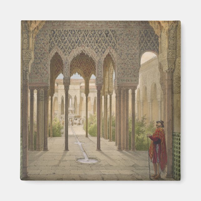 Gerichtshof der Löwen, Alhambra, Granada, 185 Magnet (Vorne)