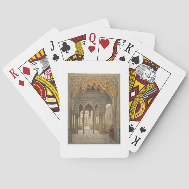 Gerichtshof der Löwen, Alhambra, Granada, 185 Spielkarten (Rückseite)