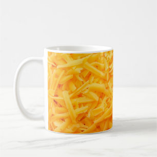 geriebener Cheddar-Käse Kaffeetasse