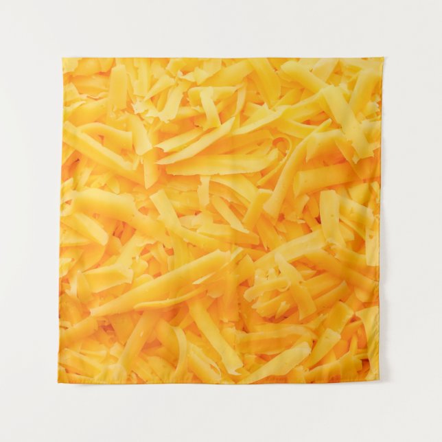 geriebener Cheddar-Käse Wandteppich (Vorderseite)