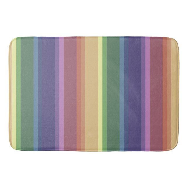 Geringe Regenbogenstreifen Badematte (Vorderseite)