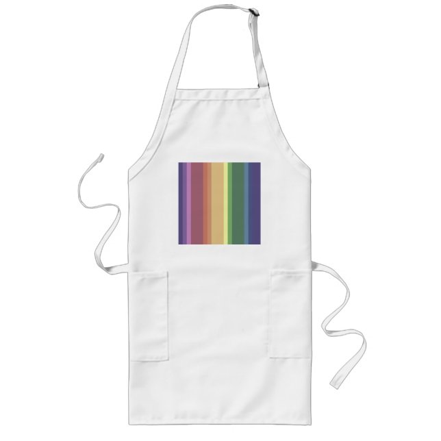 Geringe Regenbogenstreifen Lange Schürze (Vorne)