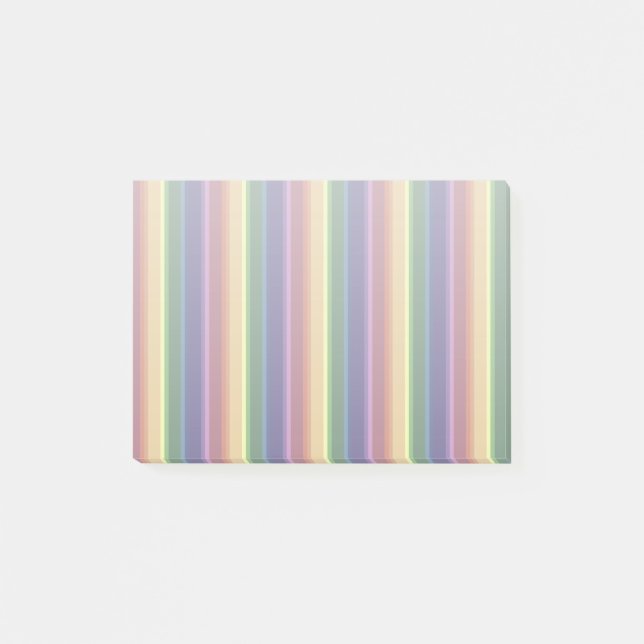Geringe Regenbogenstreifen Post-it Klebezettel (Vorderseite)