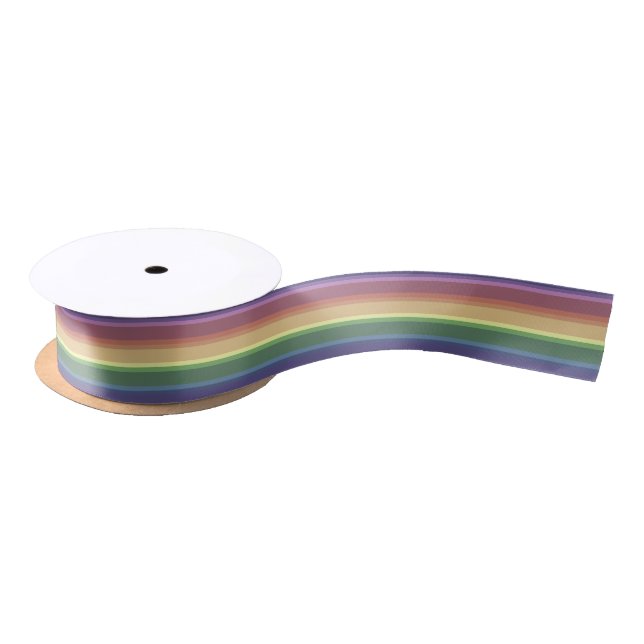 Geringe Regenbogenstreifen Satinband (Spule)