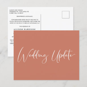 Geringere Aktualisierung für Hochzeiten Elegant Or Ankündigungspostkarte