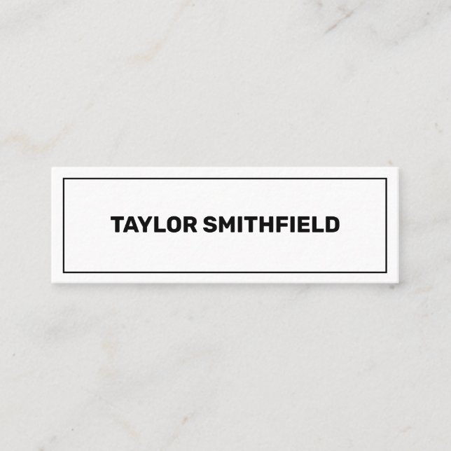 Geringfügiger geometrischer Beruflich Mini Visitenkarte (Vorderseite)