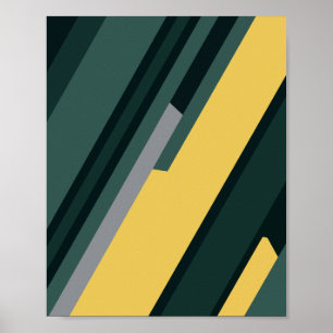 Geringste geometrische Streifen Poster