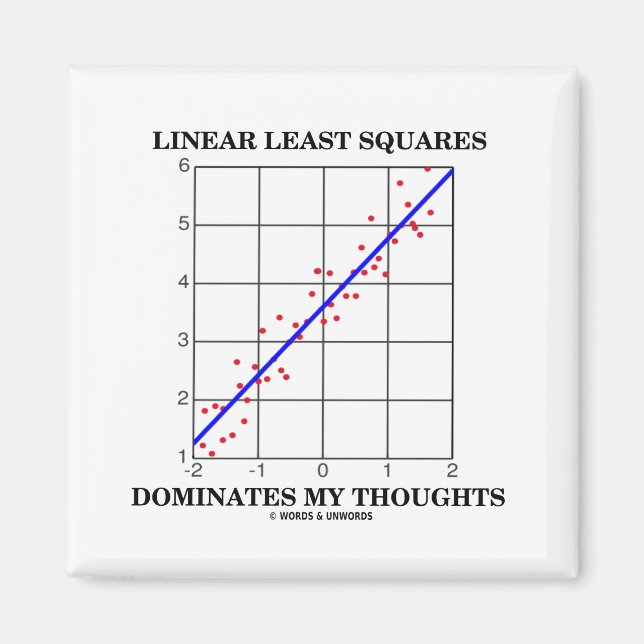 Geringste Quadrate dominieren meine Gedanken Magnet (Vorne)