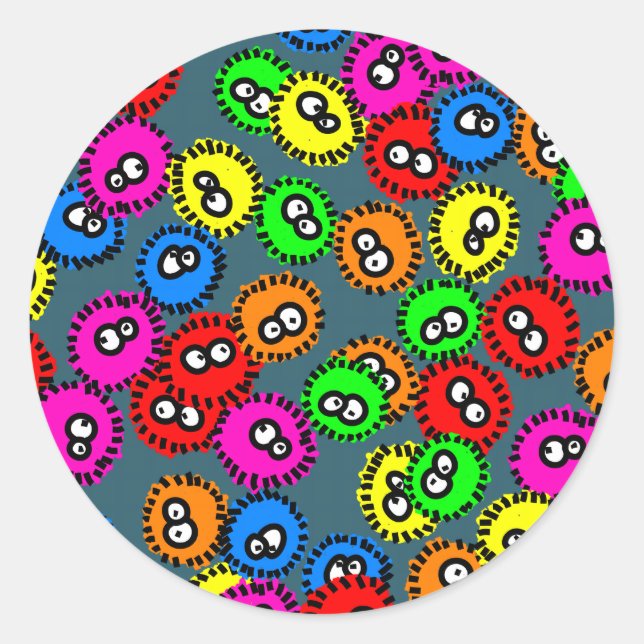 Germ Wallpaper Runder Aufkleber (Vorderseite)