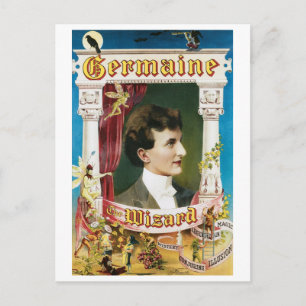 Germaine Der Zauberer ~ Magier Vintage-Zauberkunst Postkarte