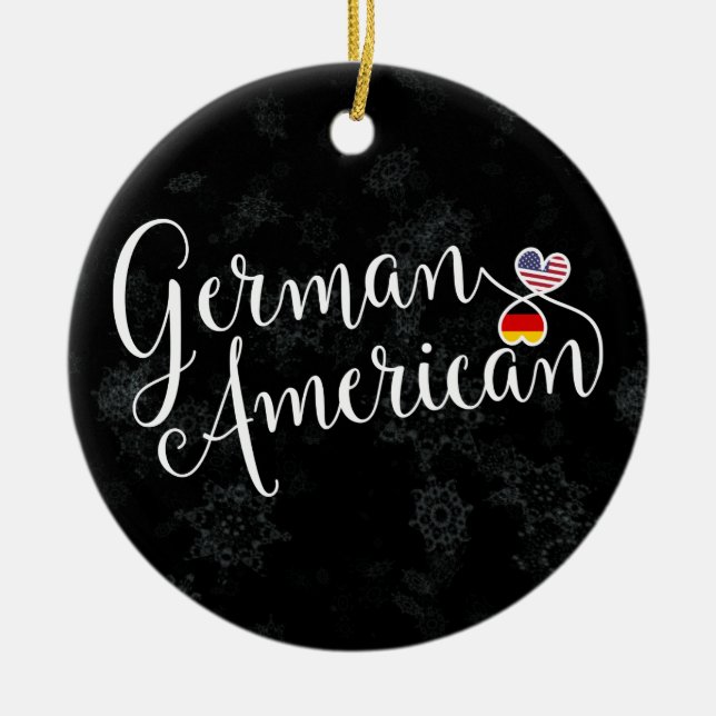 German American Hearts Christmas Tree Ornament (Vorne)