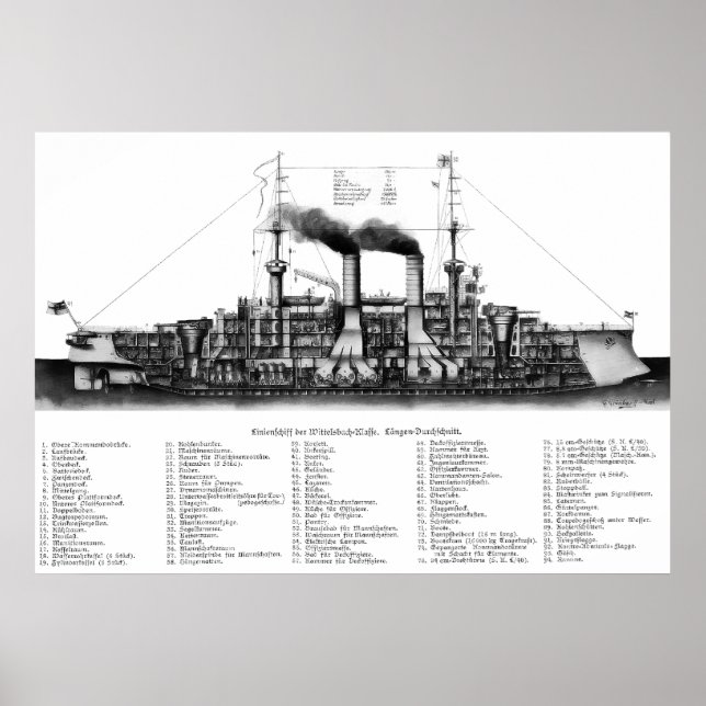 German Armored Cruiser Poster (Vorne)
