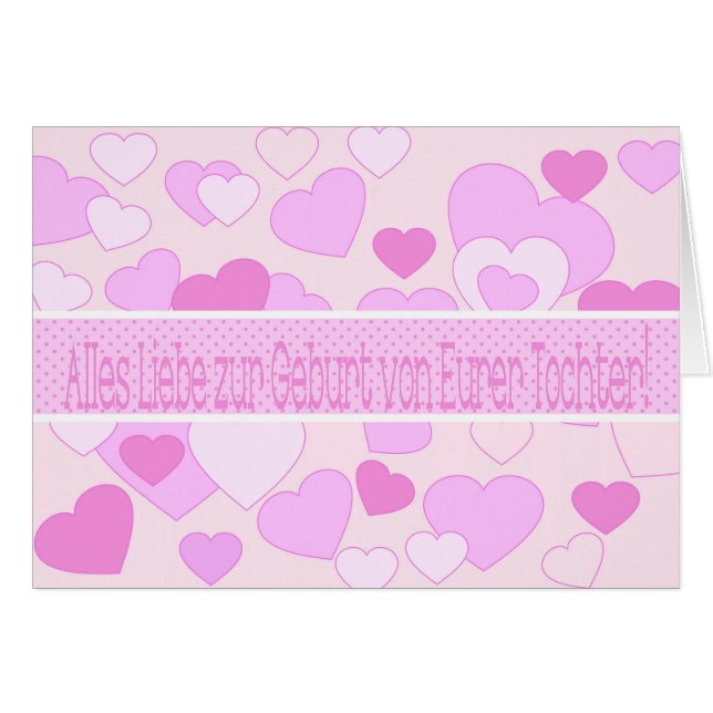 German Baby Girl gratulieren (Vorderseite (Horizontal))