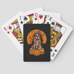 German Boxer Dog Halloween Spielkarten