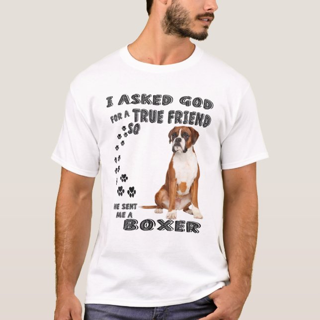 German Boxer Quote Mama Vater Lover Print, Deutsch T-Shirt (Vorderseite)