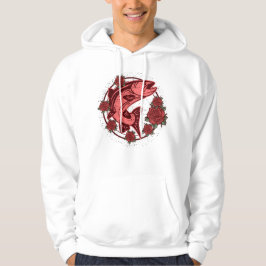 German Brown Trout Vintage Floral Art Hoodie