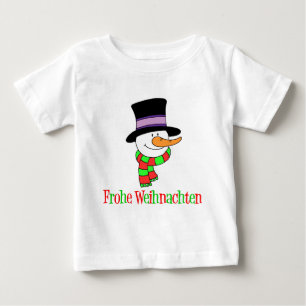 German Christmas Snowman Baby T-shirt