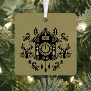 German Cucko Clock Weihnachten Ornament Aus Metall
