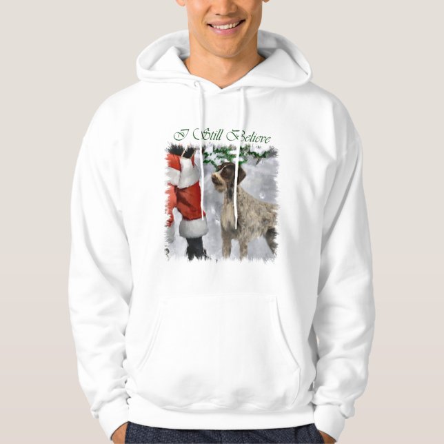 German Drahthaar Pointer Christmas Geschenke Hoodie (Vorderseite)