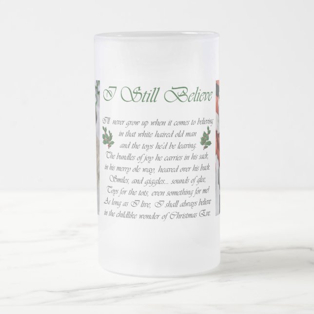 German Drahthaar Pointer Christmas Geschenke Mattglas Bierglas (Mittel)