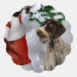 German Drahthaar Pointer Christmas Geschenke Ornament Karte