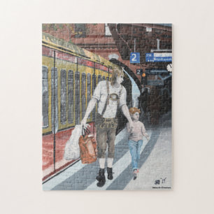 German Elf Shopping Fantasy Medium Jigsaw Puzzle