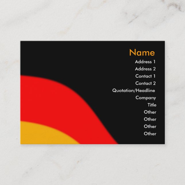 German Flag Business Card Visitenkarte (Vorderseite)
