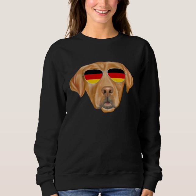 German Flag Golden Retriever Dog Germany Pocket Sweatshirt (Vorderseite)