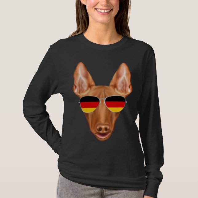 German Flag Pharaoh Hound Dog Germany Pocket T-Shirt (Vorderseite)