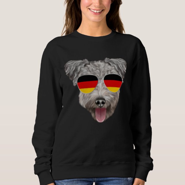 German Flag Pumi Dog Germany Pocket Sweatshirt (Vorderseite)