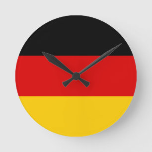 German flag runde wanduhr